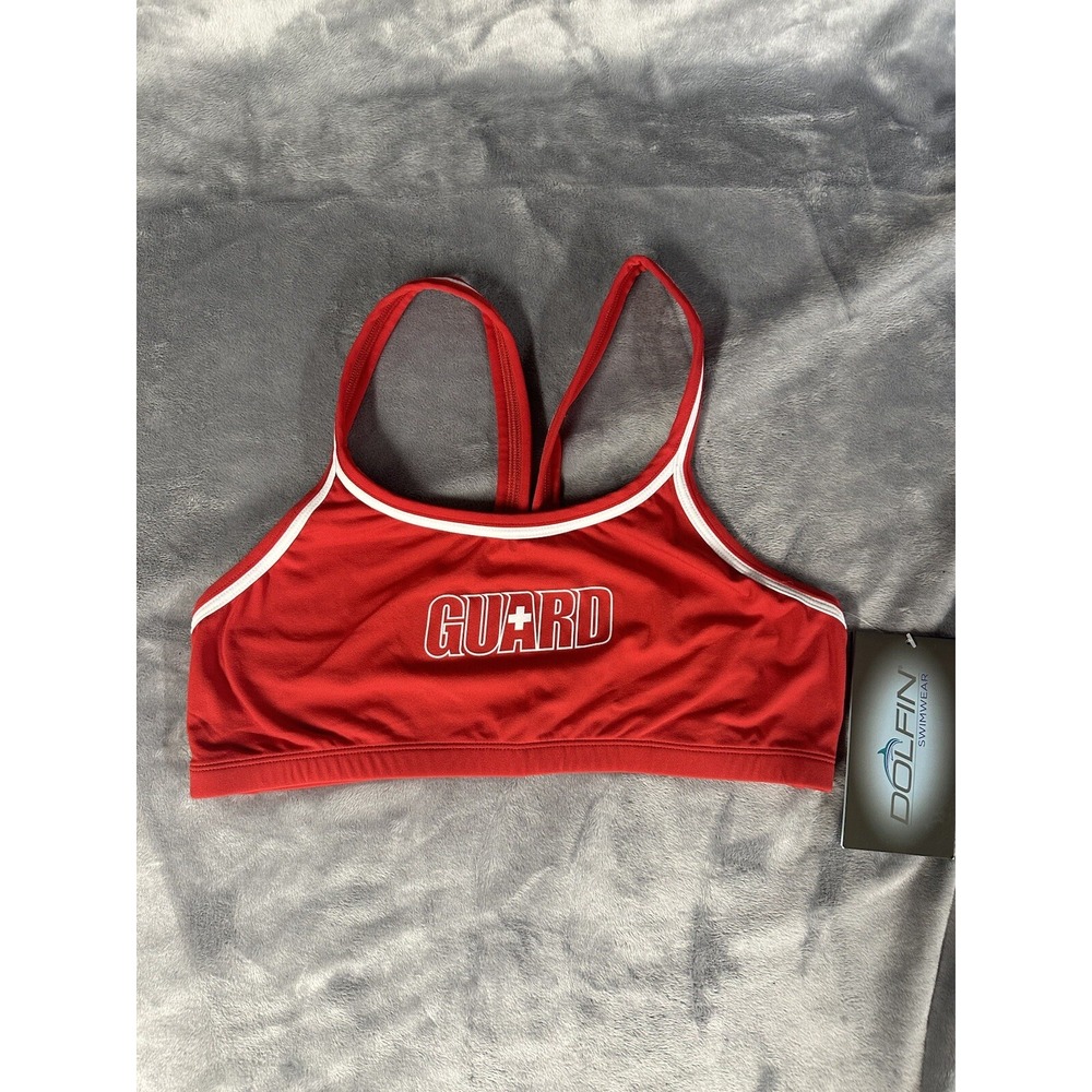 LIFE GAURD red Dolfin SWIMWEAR   swimsuit bikini top size XL